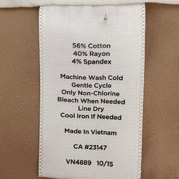 Talbots Hampshire Curvy Neutral 4 Pocket Cotton Rayon Pants White Sz 6 NWOT - Picture 11 of 12